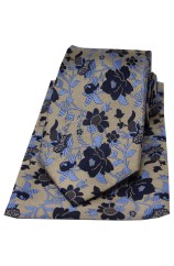 Soprano Light Bronze Floral Patterned Silk Tie And Hanky Set