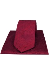 Soprano Wine Ground Tonal Paisley Luxury Silk Tie