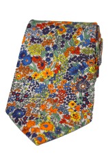 Posh And Dandy Busy Floral Multi Coloured Silk Tie