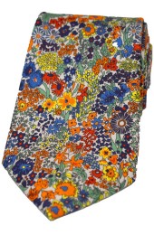 Posh And Dandy Busy Floral Multi Coloured Silk Tie