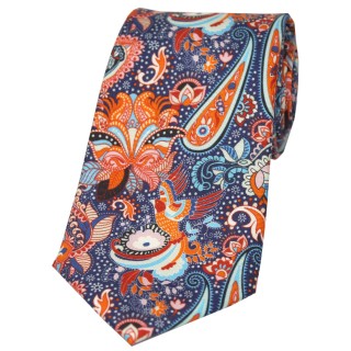 Bright Multi Coloured Paisley Posh And Dandy Silk Tie 