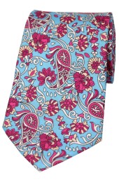 Sky Ground with Plum Flowers Posh And Dandy Silk Tie 