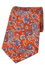 Crimson Red Paisley Posh And Dandy Silk Tie 
