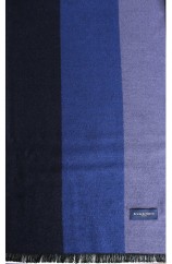 Erwin & Morris Navy & Blue Striped Scarf Supplied In A gift Box