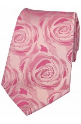 Soprano Fuchsia Rose Wedding Silk Tie