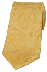 Soprano Gold Rose Wedding Silk Tie