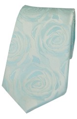 Soprano Sky Blue Rose Wedding Silk Tie