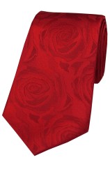 Soprano Red Rose Wedding Silk Tie