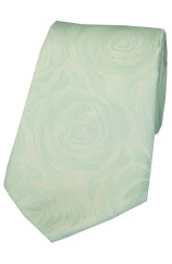 Soprano Sea Green Rose Wedding Silk Tie