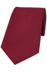Soprano Wine Horizontal Ribbed Polyester Tie