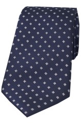 Soprano Navy With Small Flowers Polyester Tie