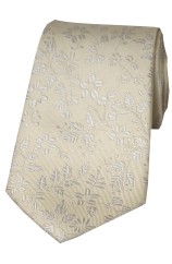 Soprano Ivory Floral Silk Tie 