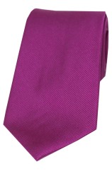 Soprano Cerise Diagonal Ribbed Plain Silk Tie