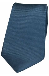 Soprano Denim Blue Diagonal Ribbed Plain Silk Tie