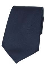 Soprano Navy Diagonal Ribbed Plain Silk Tie