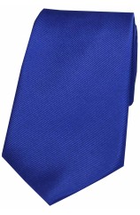 Soprano Royal Blue Diagonal Ribbed Plain Silk Tie