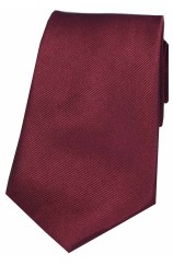 Soprano Wine Diagonal Ribbed Plain Silk Tie