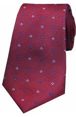 Soprano Small Flowers Wine Silk Tie