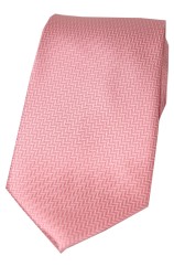 Soprano Pink Herringbone Woven Silk Tie