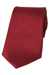 Soprano Burgundy Herringbone Woven Silk Tie