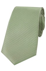 Soprano Moss Green Herringbone Silk Tie