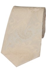 Soprano Ivory Paisley Luxury Silk Tie