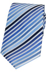 Soprano Blue Shades Striped Silk Tie