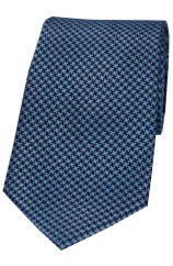 Soprano Navy and Royal Dogtooth Silk Tie