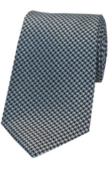 Soprano Grey and Black Dogtooth Silk Tie