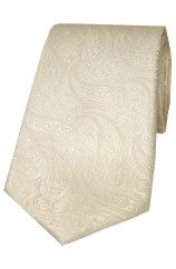 Soprano Ivory Classic Paisley Silk Tie