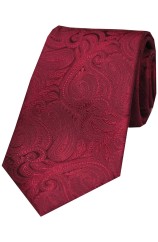 Soprano Wine Luxury Tonal Paisley Silk Tie