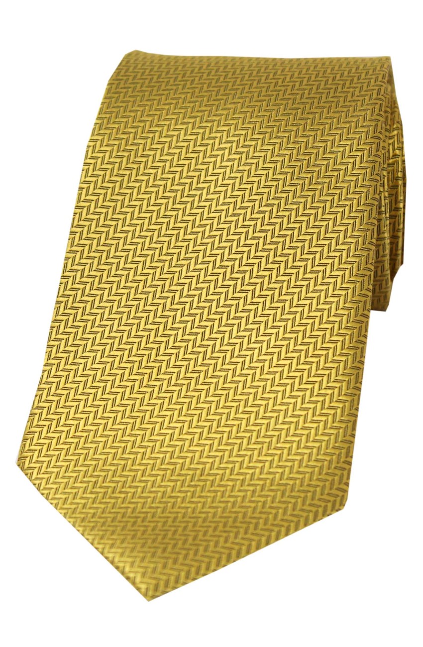 Gold Herringbone Necktie Gold Herringbone Necktie