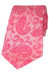 Soprano Fuchsia Paisley Silk Tie