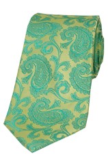 Soprano Jade Paisley Woven Silk Tie