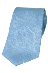 Soprano Sky Blue Tonal Paisley Silk Tie