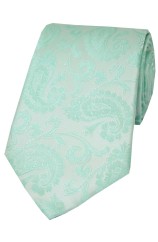 Soprano Luxury Cyan Paisley Silk Tie