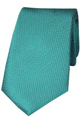 Soprano Teal Herringbone Silk Tie