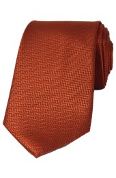Soprano Rust Herringbone Silk Tie