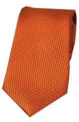 Soprano Rust Herringbone Silk Tie