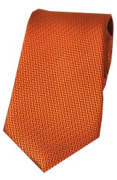 Soprano Rust Herringbone Silk Tie