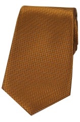 Soprano Copper Herringbone Silk Tie