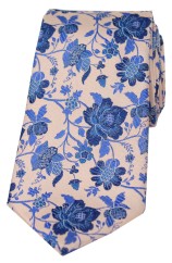Soprano Pastel Pink Floral Luxury Silk Tie