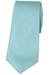 Soprano Sky Blue Satin Silk Thin Tie