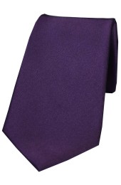Soprano Purple Smooth Satin Silk Tie