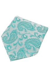 Soprano Persian Green Paisley Silk Pocket Square