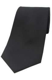 Soprano Black Funeral Satin Polyester Tie
