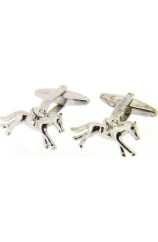 Soprano Horse and Jockey Silver Colour Cufflinks