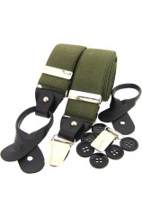 Soprano Olive 35mm Leather End Braces