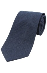 Soprano Plain Navy Wool Rich Tie