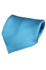 Soprano Plain Turquoise Satin Silk Mens Pocket Square